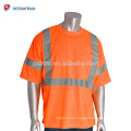 Großhandel ANSI Klasse 3 X-Back Kurzarm-Arbeitsuniformen Rundhals High Visibility Sicherheit T-Shirt mit reflektierenden Band Tasche